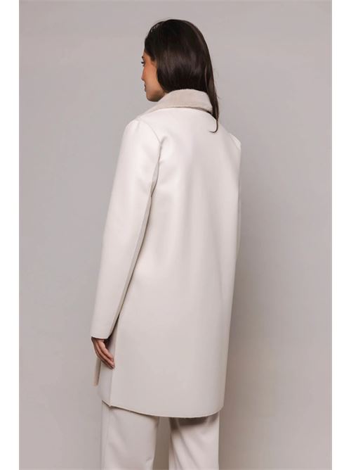 ivon cappotto doppiopetto reversibile RINO & PELLE | IVONE.7002310STONE